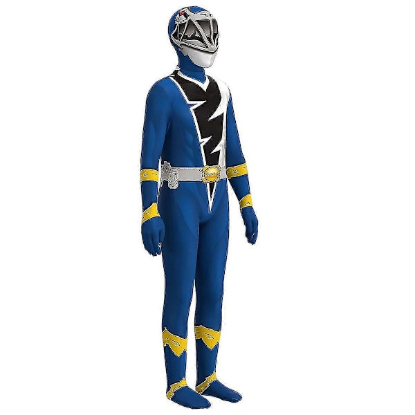 Power Rangers Dino Fury Cosplay Kostym för Barn Tri-färg Valfri Jumpsuit Z Blue 160