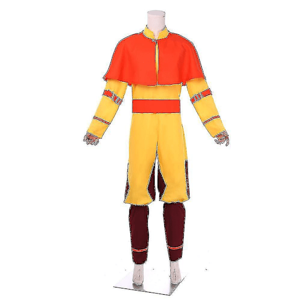 Outfits Airbender Aang Kostym Cosplay Halloween Karneval Dräkt L