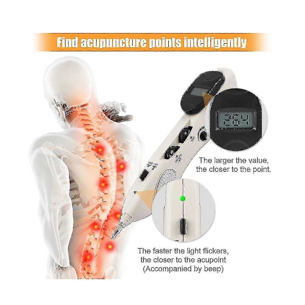 Elektronisk akupunkturpenna Tens punktdetektor Acupuntura massage smärta akupunktur meridian energipen muskelstimulator