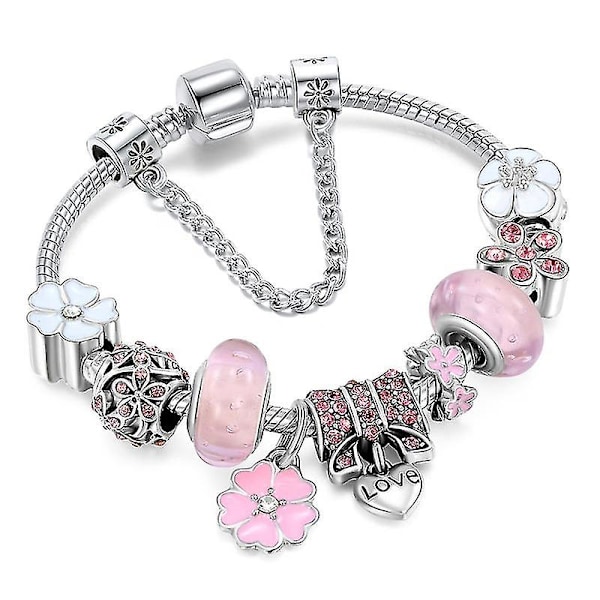 Charm armband mode kvinnor pärla Diy Pandora stil smycken 18