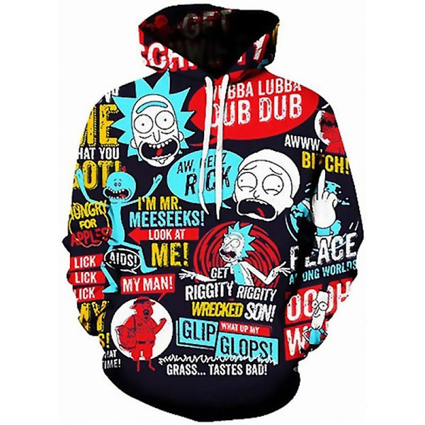 Rick and Morty 3D-tryckt digital hoodie för män, värmeöverföringströja style 6 2XL