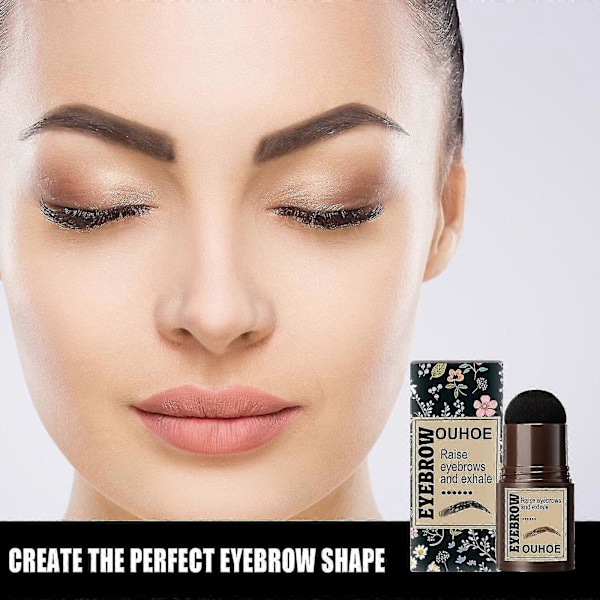 Qian Seal Eyebrow Powder Stick Thrush Eyebrow Imprint Lazy Waterproof Sweat-proof Hairline Shadow Powder-8049283364005 Light Brown