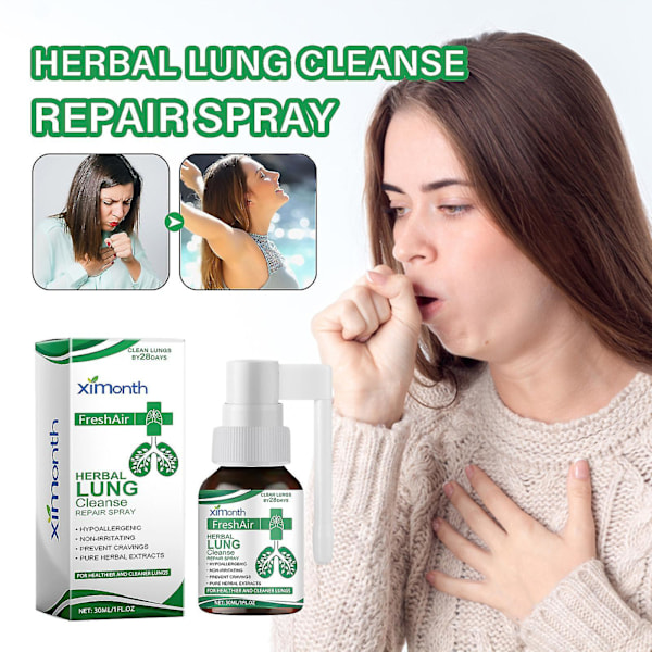 Lungrengörningsspray, Herbal Lung Cleanse Mist, Kraftfullt Lungstöd, Lungspray 3pcs