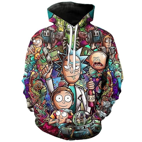 Rick and Morty 3D-tryckt digital hoodie för män, värmeöverföringströja style 4 L