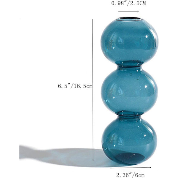 Hydroponinen kukkavasi, kolme palloa 16,5 cm korkea läpinäkyvä Pl,ZQKLA