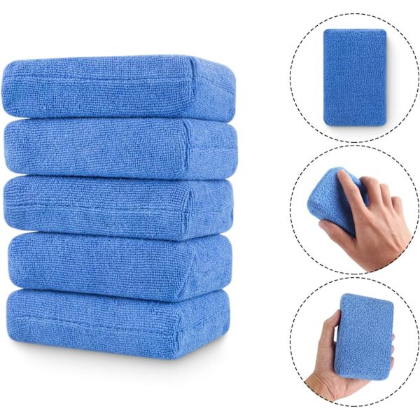 Pakke med 10 mikrofiber svamper pakket i mikrofiberkluter Re,ZQKLA