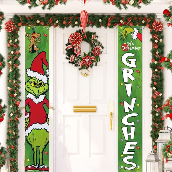 Grinch Joulukoristeet - Hyvää Joulua Verannan Kyltti - Chris