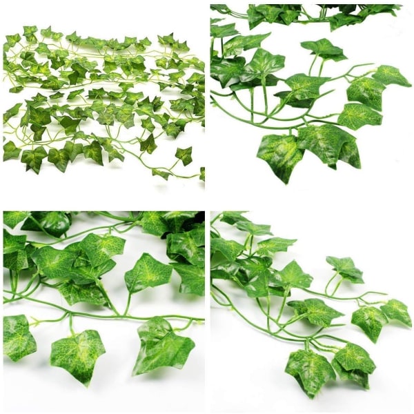 Qiantoucao Artificial Vines Ivy Fake Leaves Greenery Garland, ZQKLA