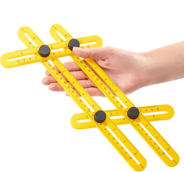 Vinkelmåler - Multi-Vinkel - 8-Sided Multifunktions Lineal - A,ZQKLA