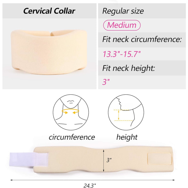 Blødt skum halsbånd Universal cervikal krave, justerbar N, ZQKLA