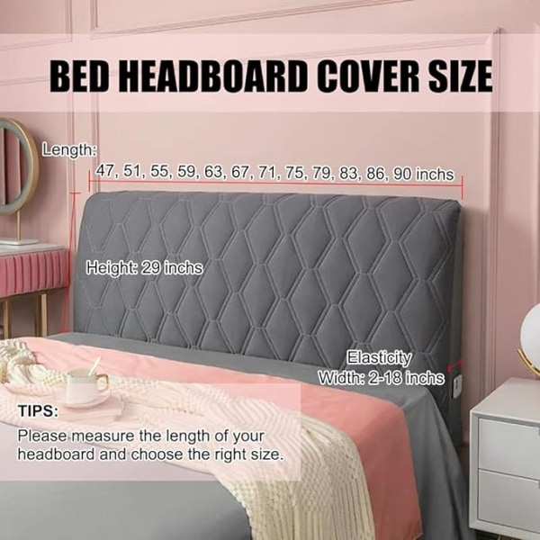 Beige Sengegavl Trekk Velvet Sengegavl Beskyttelse for, ZQKLA
