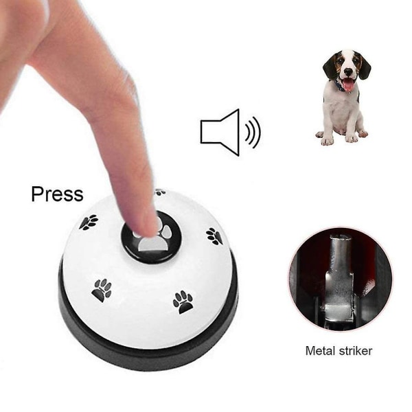 Pet Bell, 2-pack metall Bell Dog med halkfri gummi hunddörr Be