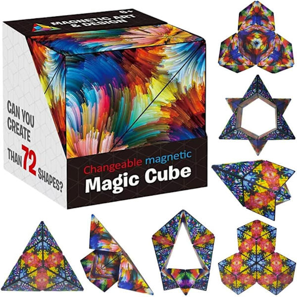 Magisk Kub - Formenskiftande Låda Magnetiskt Pussel 3D Magneti
