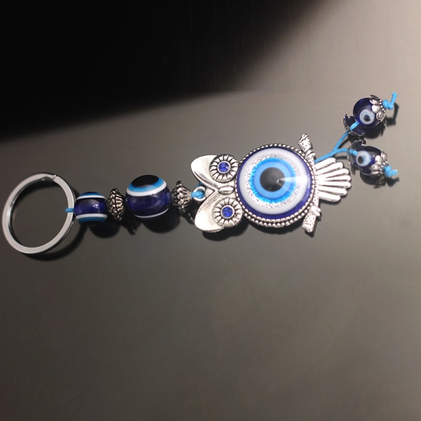 Evil Eye Blue Owl avaimenperä avaimenperä seinään ripustettava koriste turkkilainen