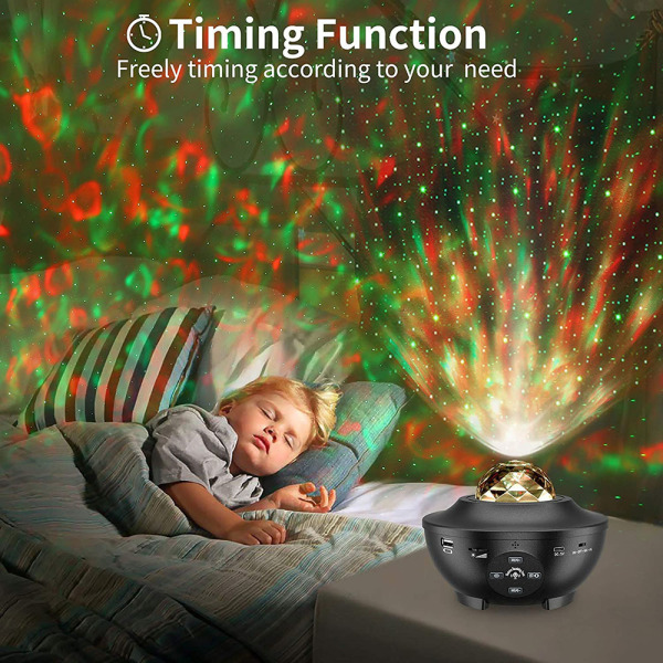 Stjernehimmelprojektor - LED Planetarium Takprojektor, med, ZQKLA