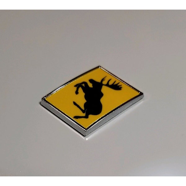 Ægte Traditionel Springende Elg VOO  Hard Krom Badge Slash Emblem