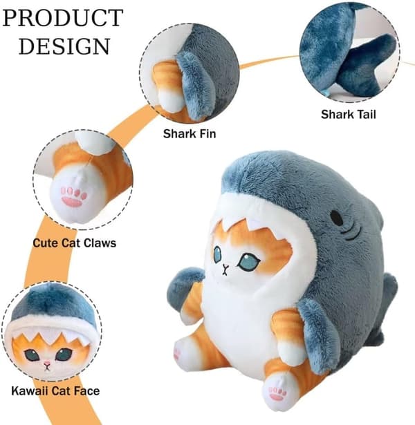 Hvalhaj Blød Kathaj Fyldt Dyr Plushie Dukke, 7.8