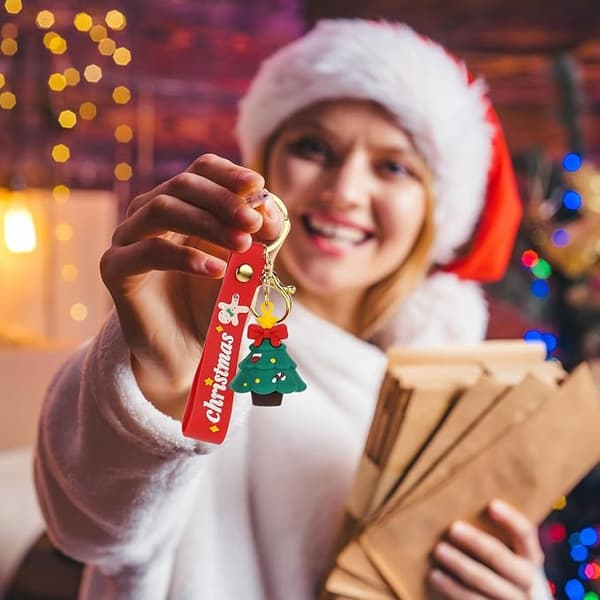 Silikon Nøglering med Håndledsrem til Piger og Kvinder til Jul