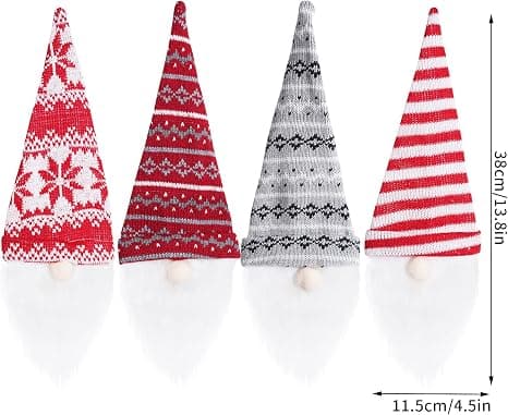 4-pack Jultomte Vinflaskskydd Handgjorda Tomte Swe,ZQKLA