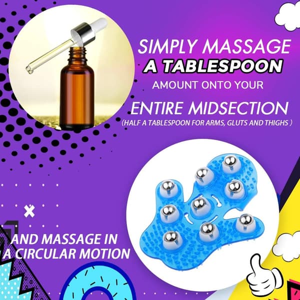 Kroppsmassagehandske, Handformad Massager Rullkula Metall Rullande