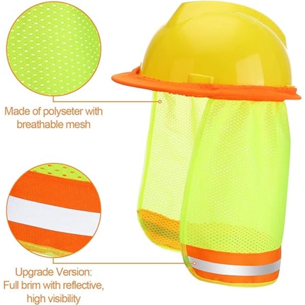 2 stycken hård hatt solhalsskydd Hard hatt solskydd High Vis,ZQKLA