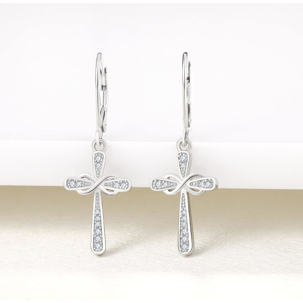 Örhängen Silver Infinity Leverback Örhängen Religious Jewelr,ZQKLA