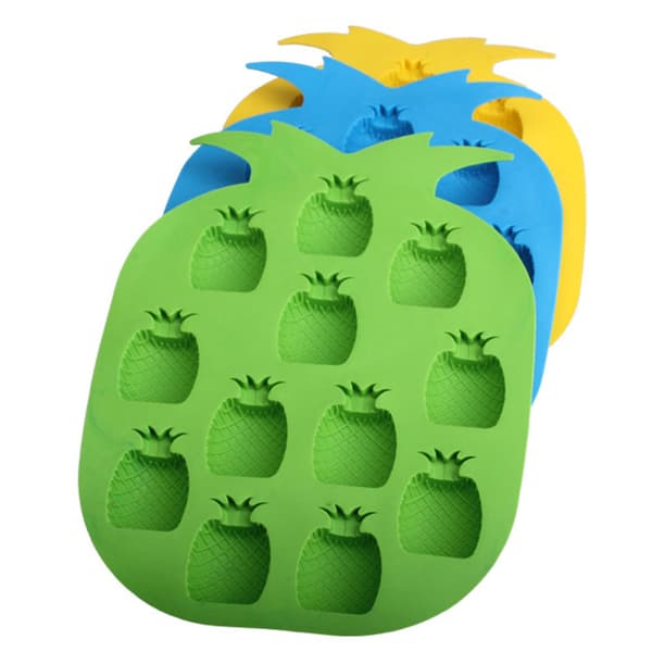 4 stk. Ananas Chokolade Slikforme, (Tilfældig Farve) Ananas S