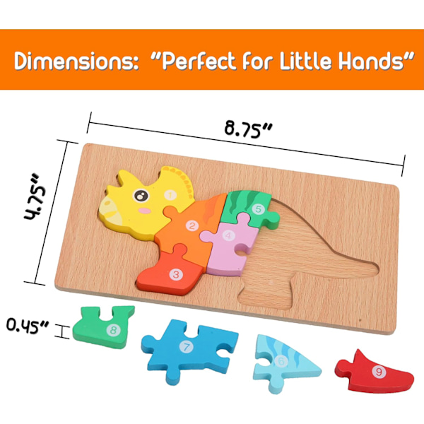 Pussel för småbarn 3-5 år Dinosaurie Pussel 5-pack | ,ZQKLA