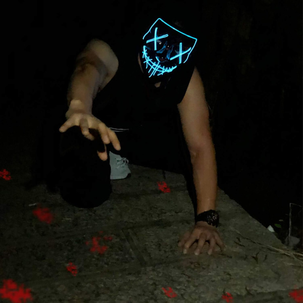 Halloween-naamio LED-valo naamio festivaaleihin Cosplay Hallow, ZQKLA