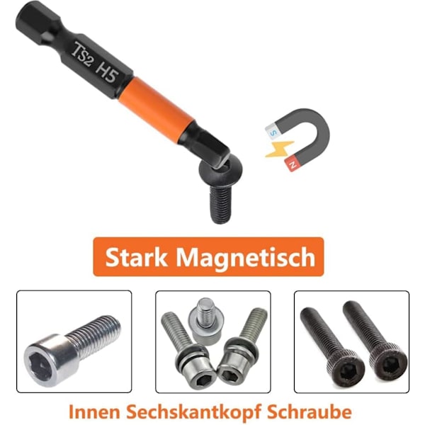 7-osainen Torx-ruuvimeisselikärkisarja, magneettiset ruuvimeisselikärjet Imp