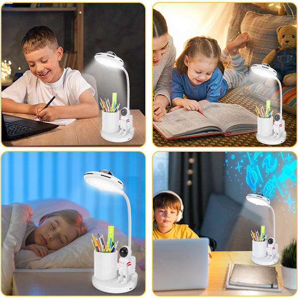 Skrivebordslampe, Dimbar Ledningsfri Bordlampe, Oppladbar Skrivebordslampe, ZQKLA