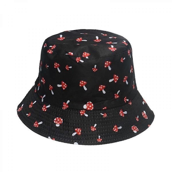 Fiskerhatt unisex, sammenleggbar, lett, utendørs sommerreiser strand fiskerhatt dame solhatt (svart)