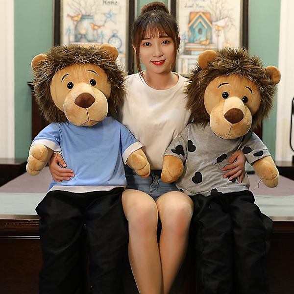 90cm The Kings Eternal Monarch Stor Konung Minomi Lejon Plyschdjur Leksak Lee Minho Långbenta Kung Dockor Presenter För Flickor, grå