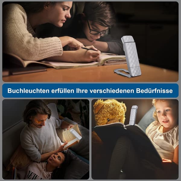 Leselys, Leselys USB Oppladbar Klype Lampe, 3 C, ZQKLA
