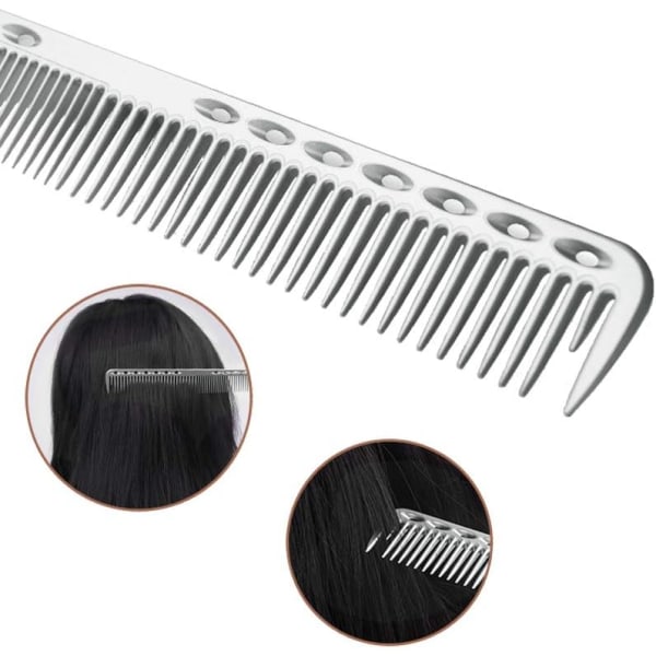 2-pack antistatiska hårkammar i rostfritt stål för frisör Ba