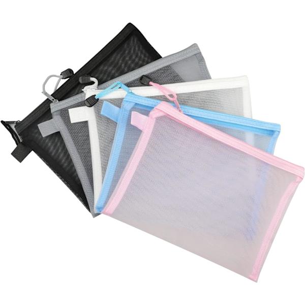 5 Stk. A5 Lynlås Dokumentpose Nylon Lynlåspose Dokumentmappe, ZQKLA