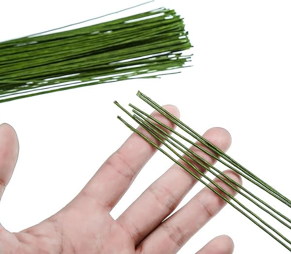 Mörkgrön Blommig Papperlindad Tråd 30 cm, 50/Förpackning, ZQKLA