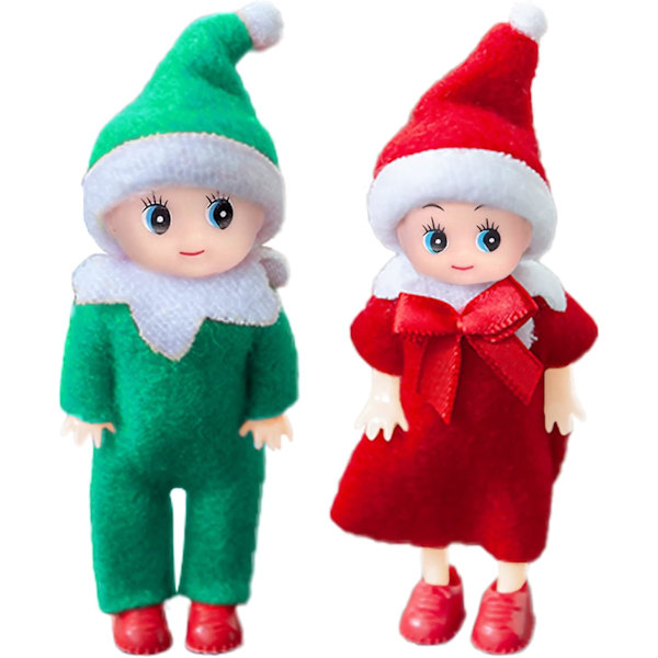 Julfigur - Jultomte (2-pack) Flicka och Pojke Figuri