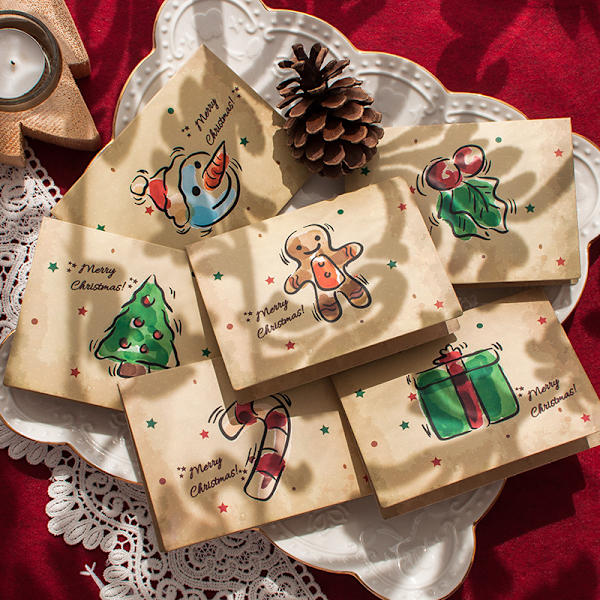 24 kpl, Merry Christmas -kortteja, Joulukortteja Kuorella, ZQKLA