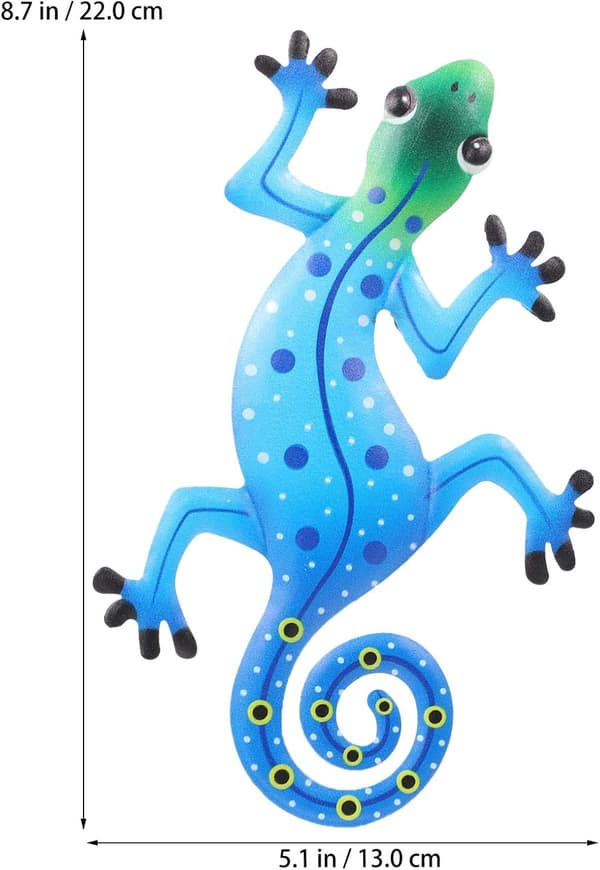 Ödla Metall Väggdekor för Vardagsrum - Gecko Figur - Järn G