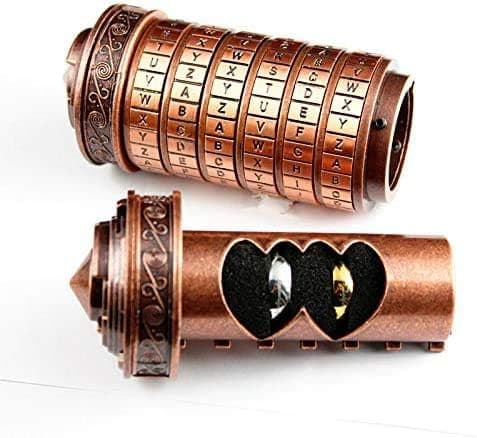 Da Vinci Code Mini Lås Puslespill Bokser med Skjult Rom, ZQKLA
