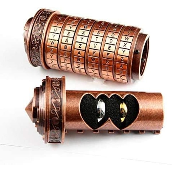 Da Vinci Code Mini Lock Pusselboxar med dolt fack, ZQKLA