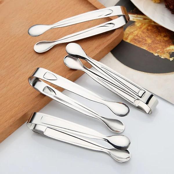 2-pak rustfrit stål kaffesukker tang Bbq grill tang