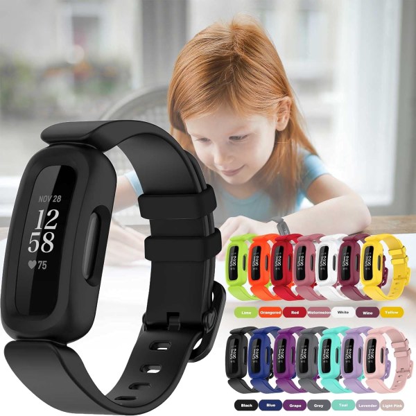Yhteensopiva Fitbit Ace 3:n kanssa lapsille, pehmeä silikoninen vedenkestävä, ZQKLA