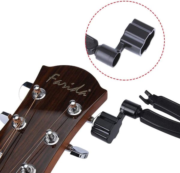 3 I 1 Gitarstrengsvinder Multifunksjonell Gitarpinne Trekker, ZQKLA