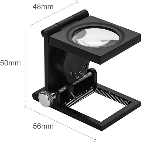 10X 28mm Böjbar Lupp av Zinklegering och Glas, ZQKLA