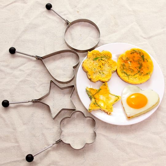 5 stk Rustfritt Stål Bbq Stekt Eggformer Pannekakerform Ou,ZQKLA