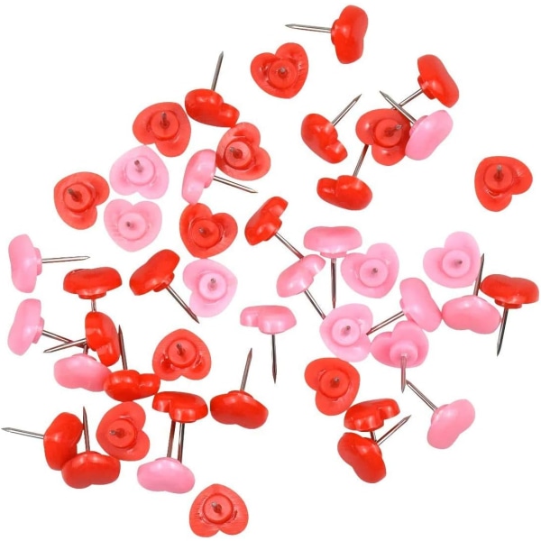 100 stk. Hjerte Push Pins, Søde Push Pins Dekorative Rosa Pins, ZQKLA