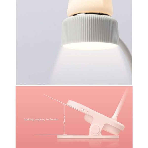 LED Clip-on-lampa, USB laddning tecknad kattlampa, Eye-Protec, ZQKLA