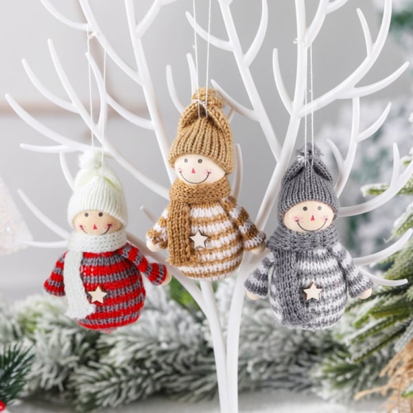 3 Pack Christmas Snowman Doll Pendant, Christmas Tree Hangin,ZQKLA